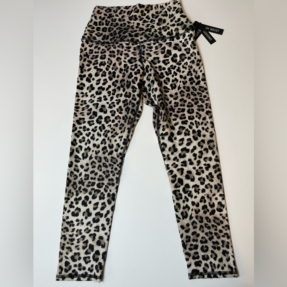EVOLUTION AND CREATION HIGH WAIST 7/8 LEGGINGS LEOPARD NEW AUTHENTIC